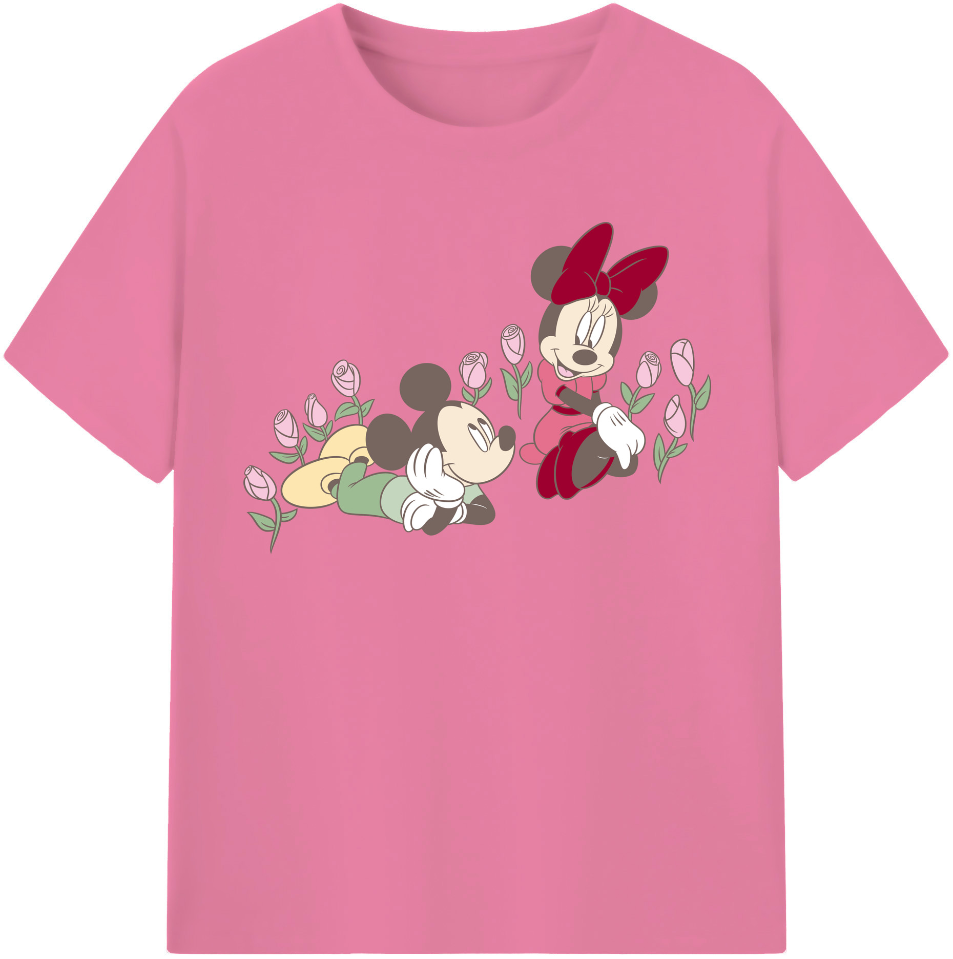 （画像用） ミッキーマウス Mickey Mouse 綿100％半袖Tシャツ（フロントプリント）
